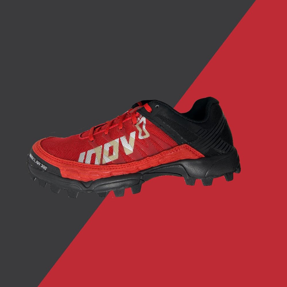 Inov-8 MUDCLAW 300 (Unisex): Conquer Trails in Black/Red Performance